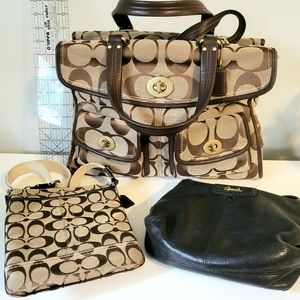 Coach Monogram briefcase bundle